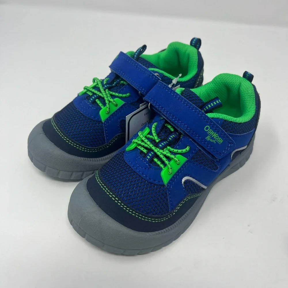 OshKosh B'gosh Sneakers Shoes Grapple Toddler Size 11 Blue/Green NEW